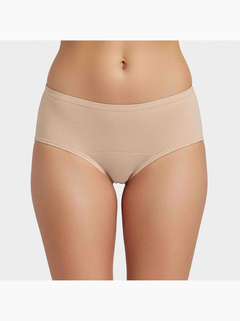 Braga menstrual cintura alta algodón | Impetus Beige - Kiabi