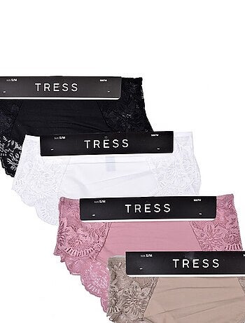 Braga Microfibra TRESS Encaje - Pack de 4