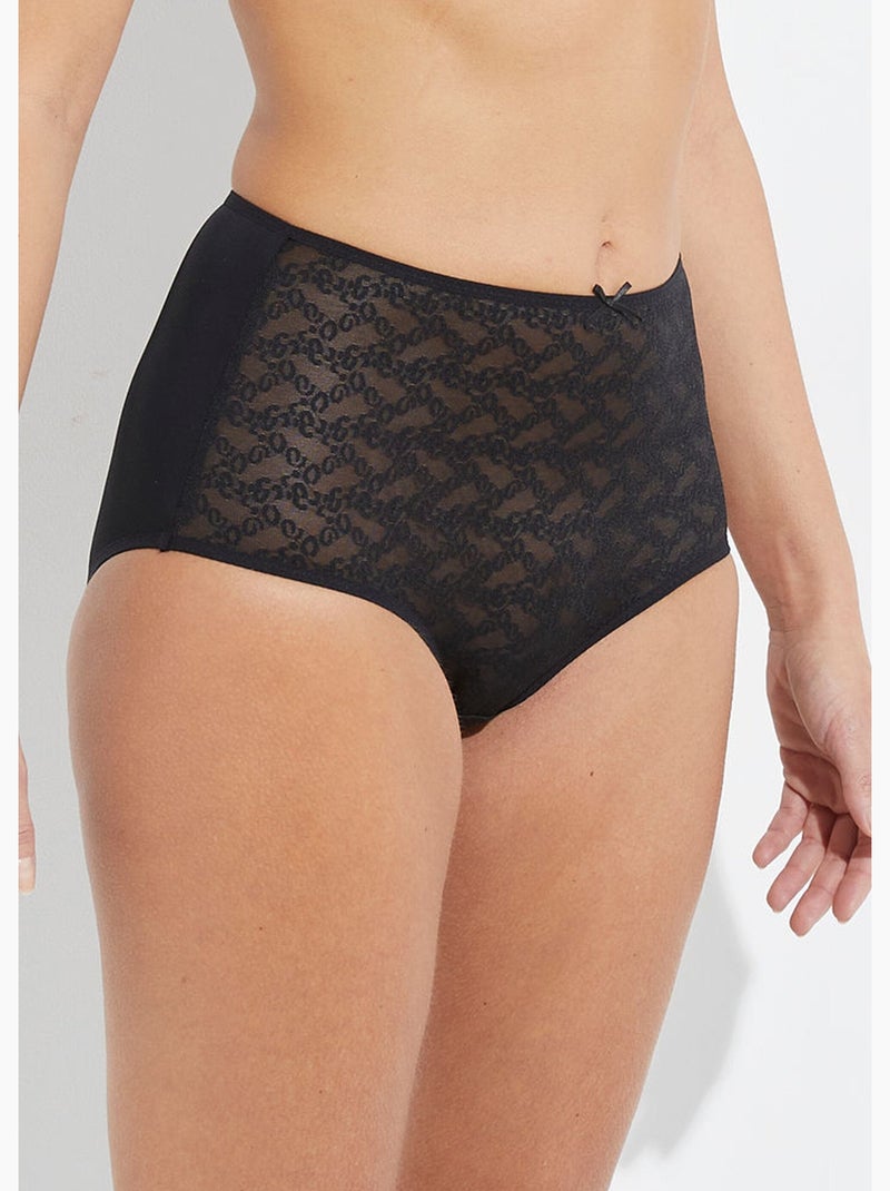 Braga midi de talle normal de punto fantasía - Afibel Negro - Kiabi