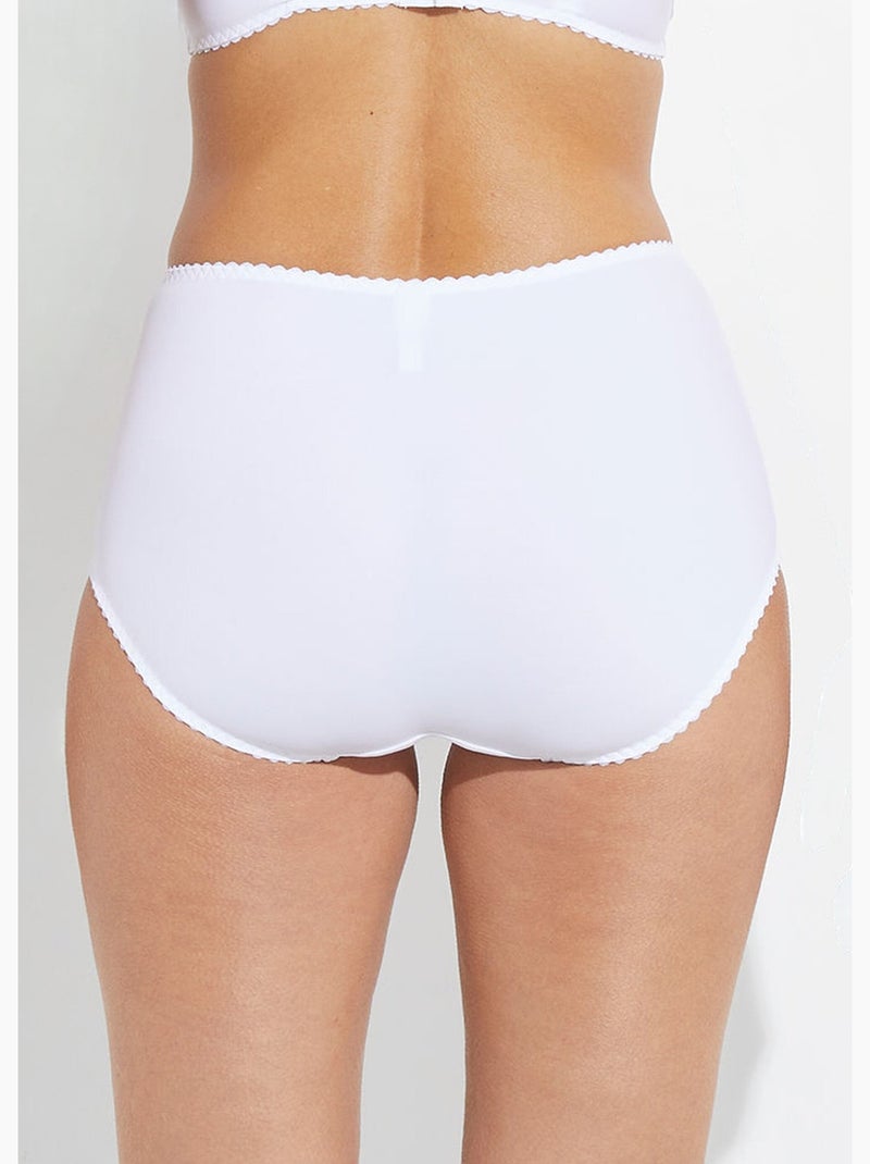 Braga midi de talle normal de tul y microfibra - Afibel Blanco - Kiabi