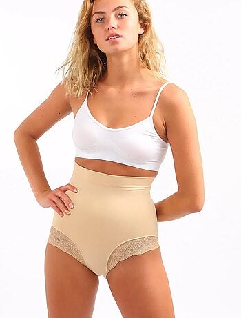 Braga moldeadora de encaje efecto vientre plano