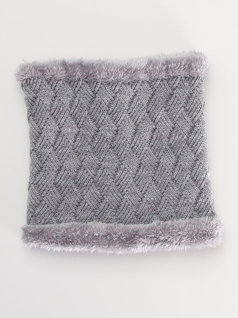 Braga para el cuello de punto gris - Kiabi