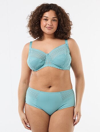 Braga satinada con encaje