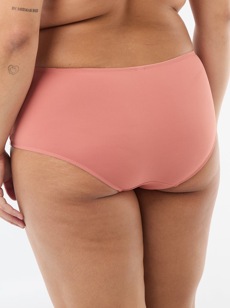 Braga satinada con encaje Rosa - Kiabi
