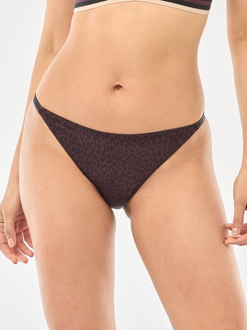 Braga satinada con estampado de leopardo - Kiabi