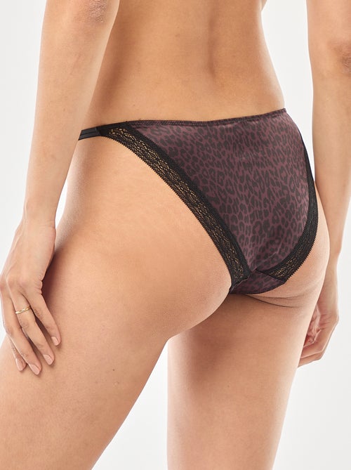 Braga satinada con estampado de leopardo - Kiabi