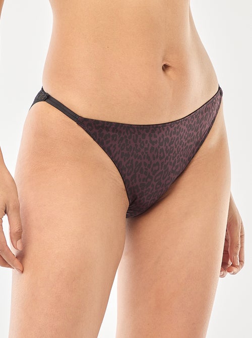 Braga satinada con estampado de leopardo - Kiabi