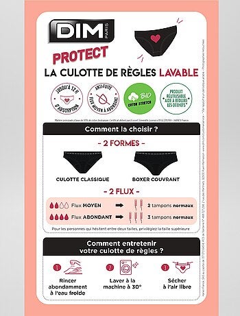 Bragas menstruales flujo abundante 'DIM' Protect