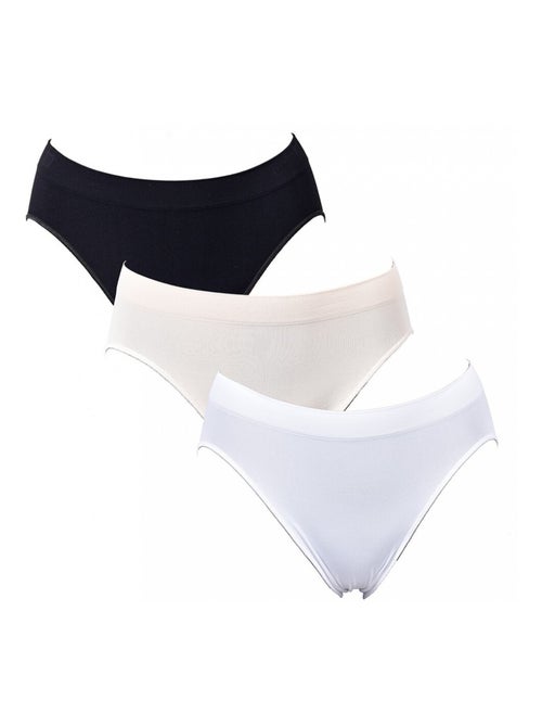 Bragas Mujer Confort Sostén en Algodón Calidad Superior - Pack de 3 - Kiabi