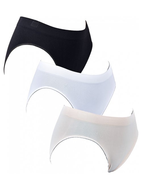 Bragas Mujer Confort Sostén en Algodón Calidad Superior - Pack de 3 - Kiabi