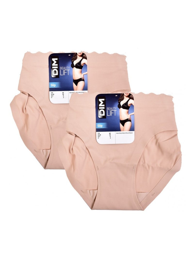Bragas Mujer DIM Confort Calidad superior - Pack de 2 Beige - Kiabi