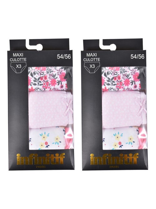Bragas Mujer INFINITIF MAXI en Algodón - Pack de 6 - Kiabi