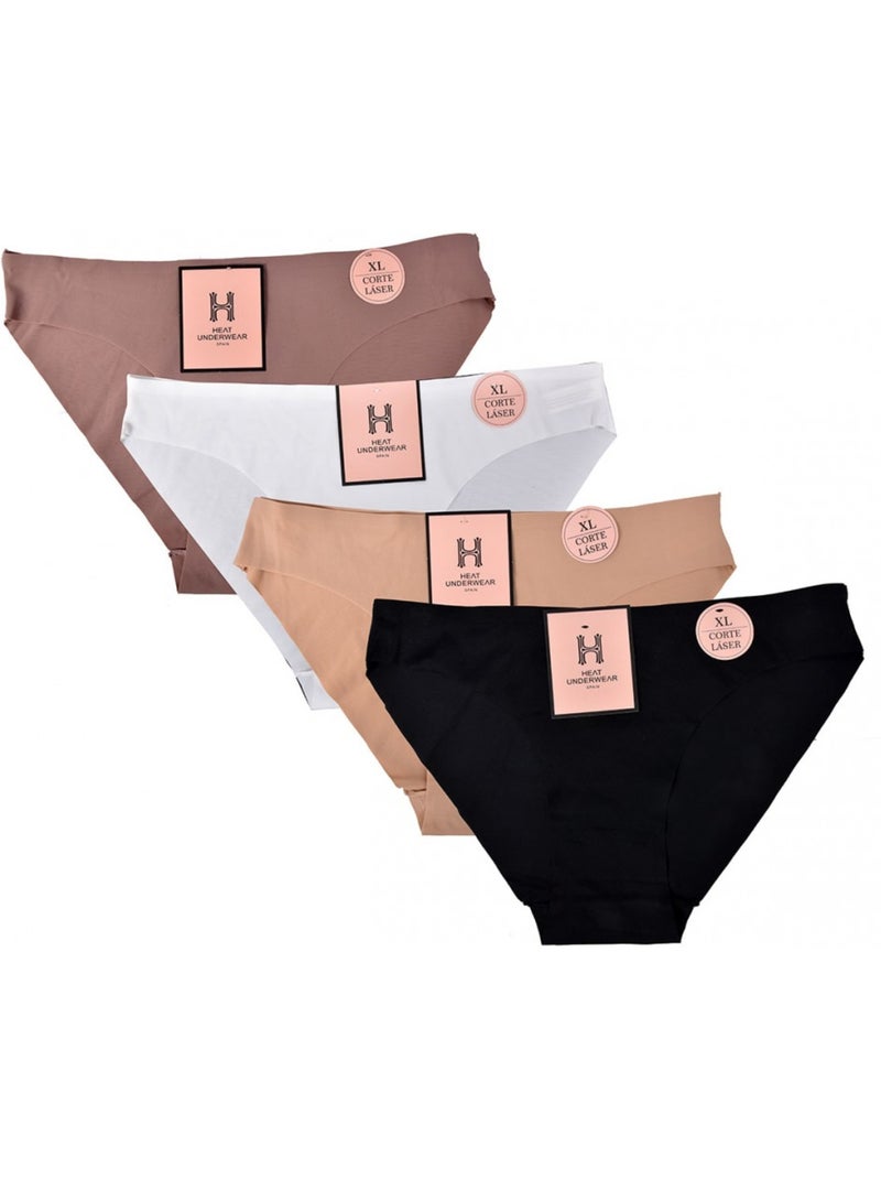 Bragas Mujer Ultra Confort Corte Láser - Pack de Multicolor - Kiabi