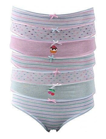Bragas niña multicolores pack de 7