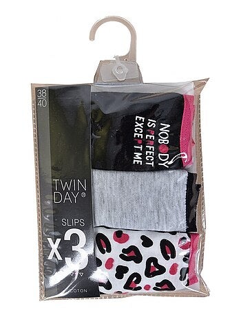 Bragas para mujer TWINDAY - Pack de 3