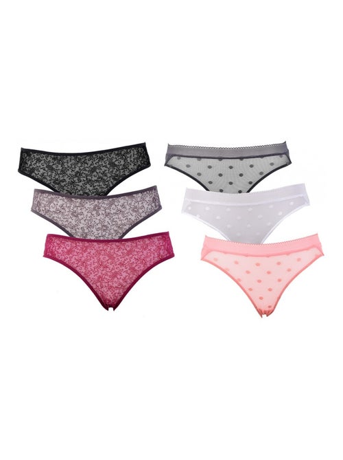 Bragas para mujer TWINDAY - Pack de 6 - Kiabi