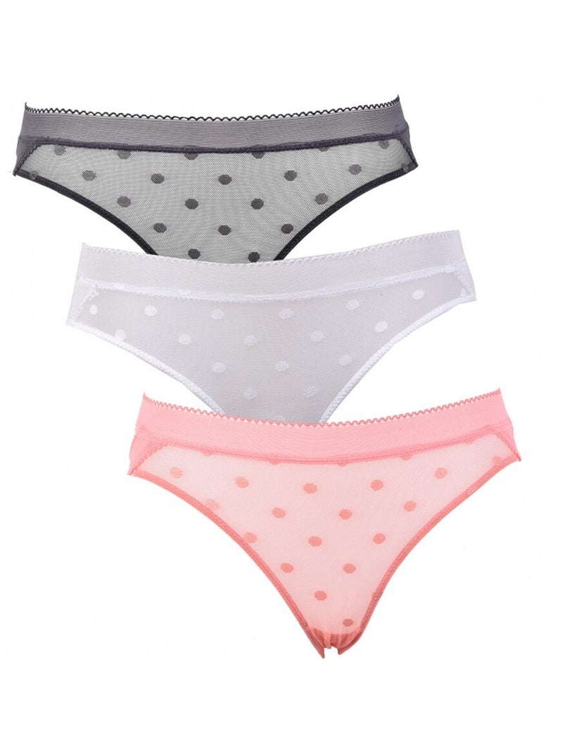 Bragas para mujer TWINDAY - Pack de 6 Negro Multicolor Gris - Kiabi