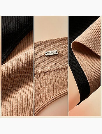 Bragas ROXY Acanaladas Sin Costuras x4 Negro y Carne