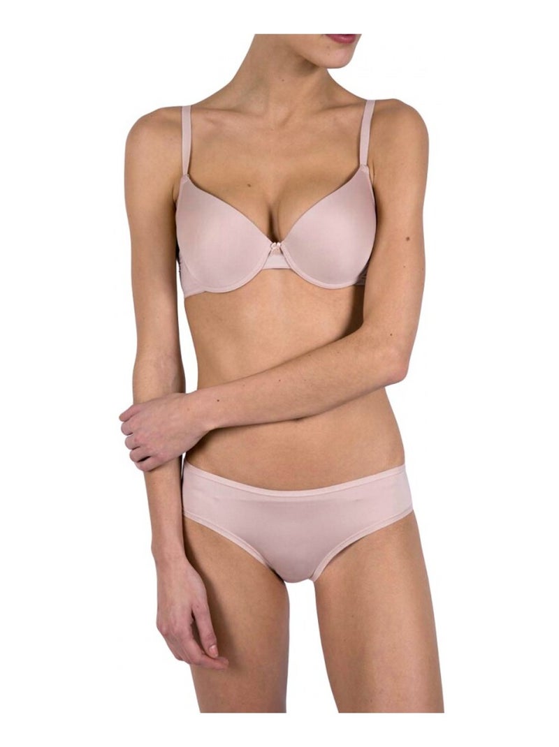 Bragas Talle Alto Microfibra Pack de 3 Beige - Kiabi