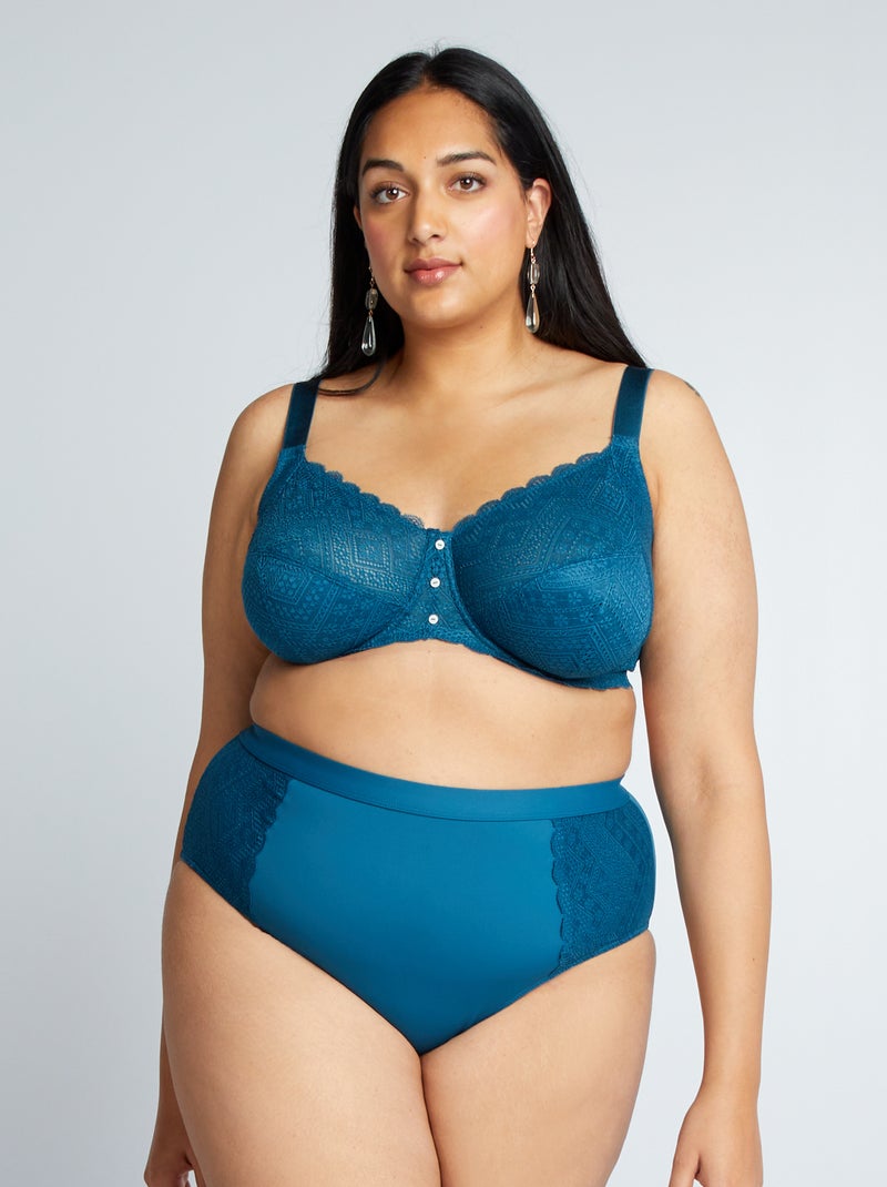Braguita alta de dos materiales azul oscuro - Kiabi