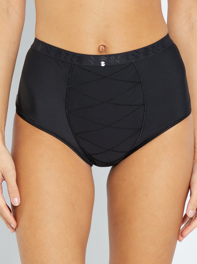 Braguita alta vientre plano maxi 'Bestform' NEGRO - Kiabi