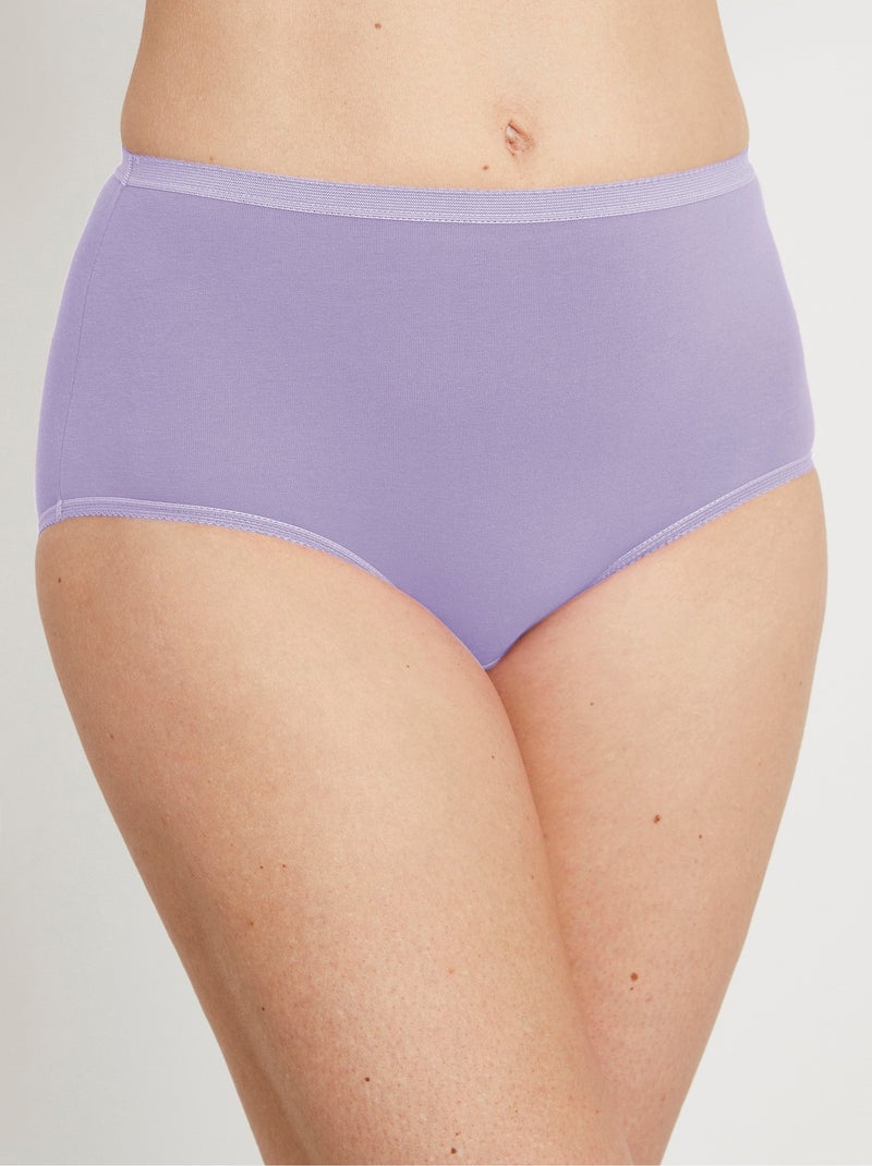 Braguita bielástica de talle alto - pack de 4 - Afibel Rosa - Kiabi