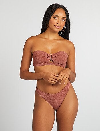 Braguita brasileña de bikini de punto texturizado