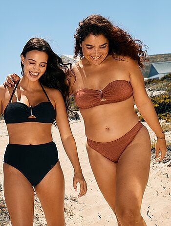 Braguita brasileña de bikini de punto texturizado