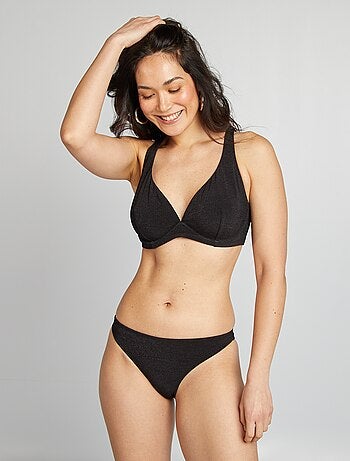 Braguita brasileña de bikini de punto texturizado
