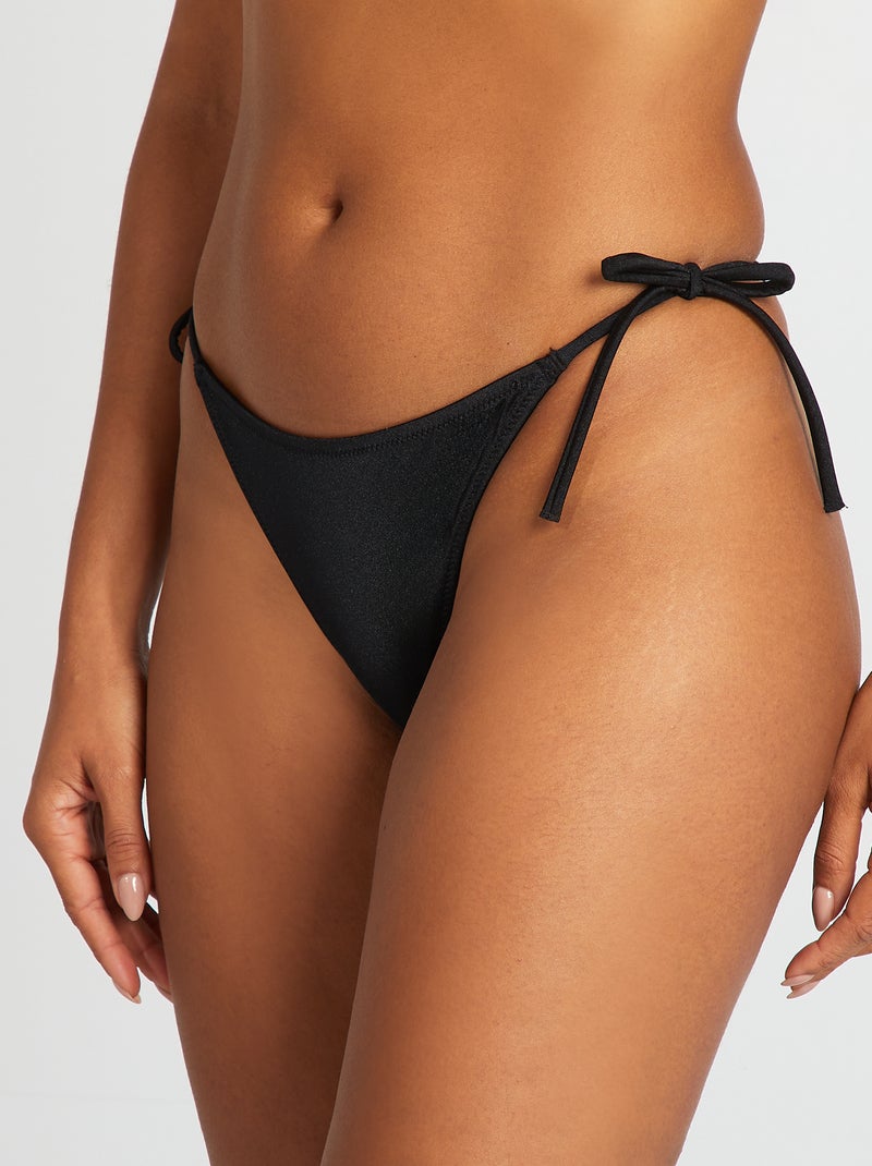 Braguita brasileña de bikini efecto irisado negro - Kiabi