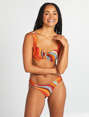 Braguita brasileña de bikini estampado psicodélico