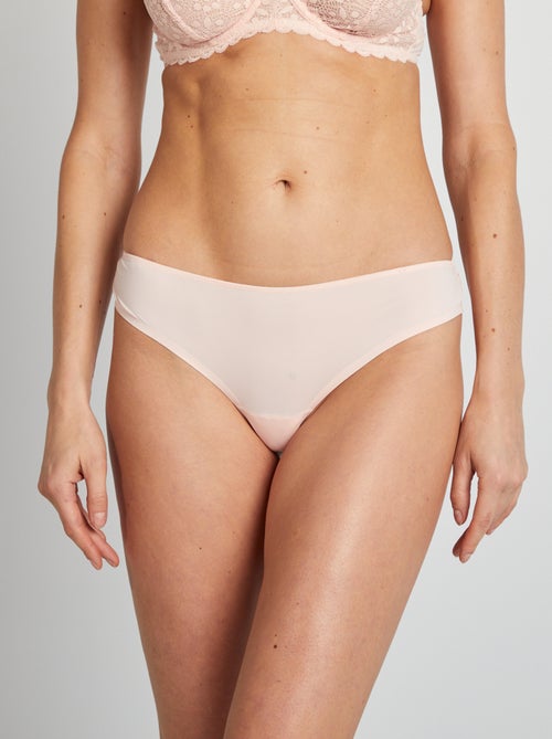 Braguita brasileña de microfibra y encaje - Kiabi