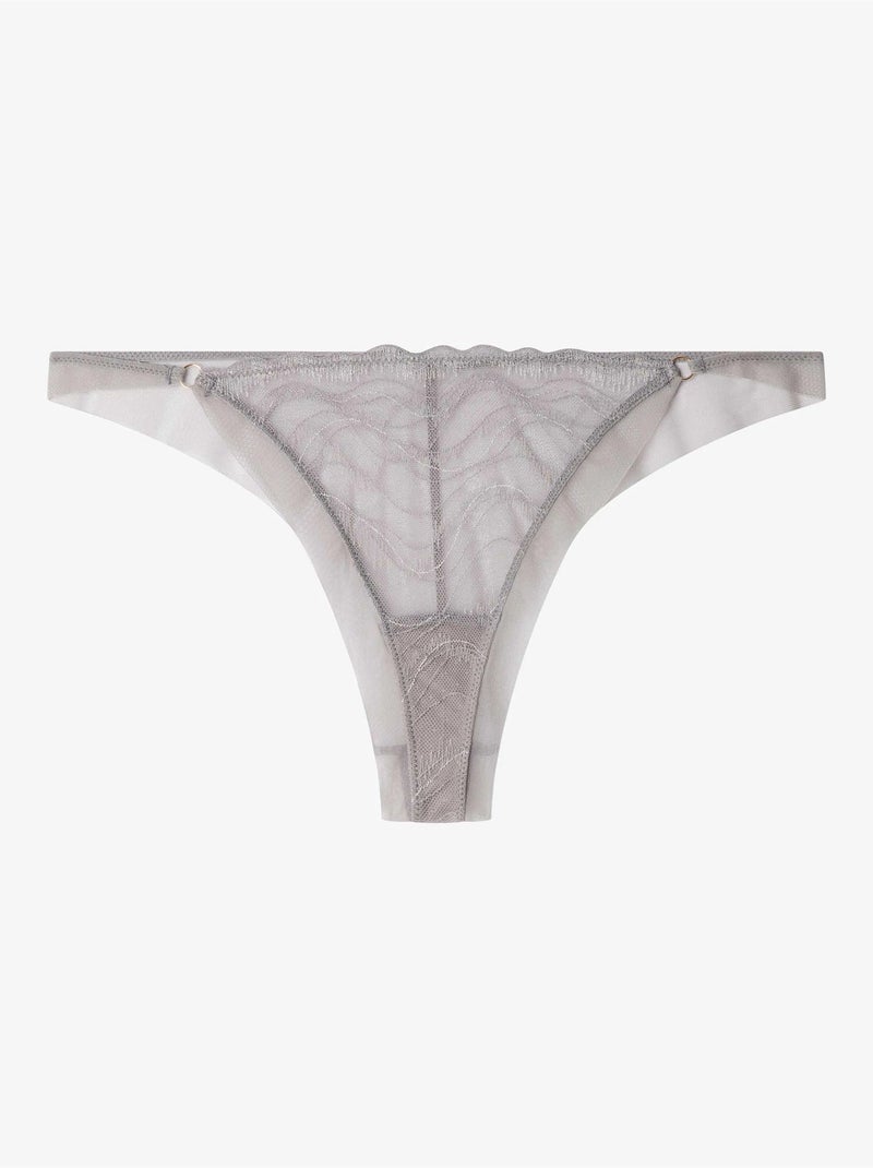 Braguita brasileña encaje Gris - Kiabi