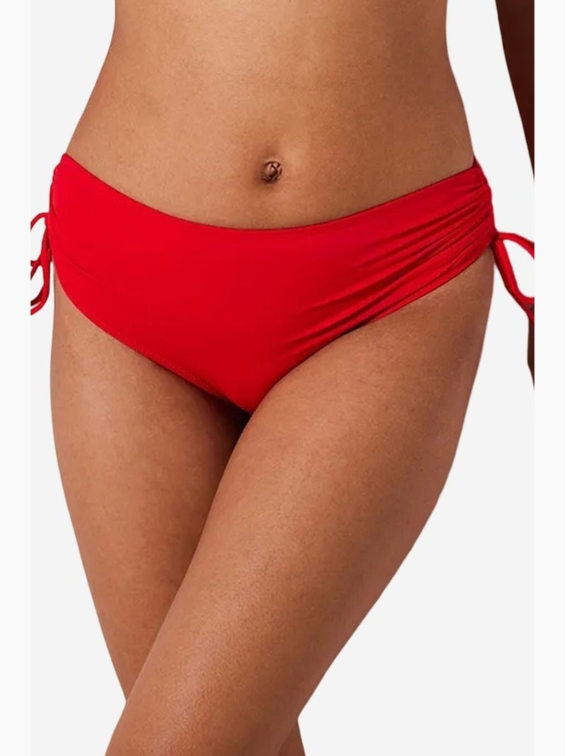 Braguita de bikini basic de tiro alto con aro penti Rojo - Kiabi