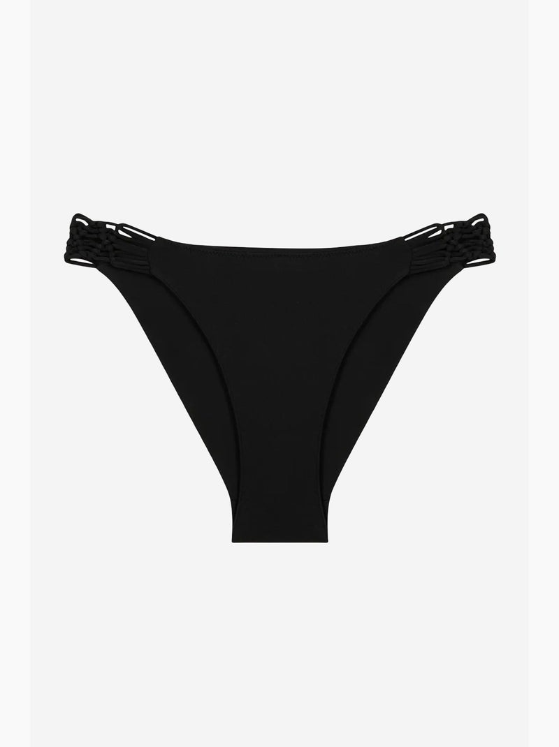 Braguita de bikini básica con detalle de macramé en los laterales penti Negro - Kiabi