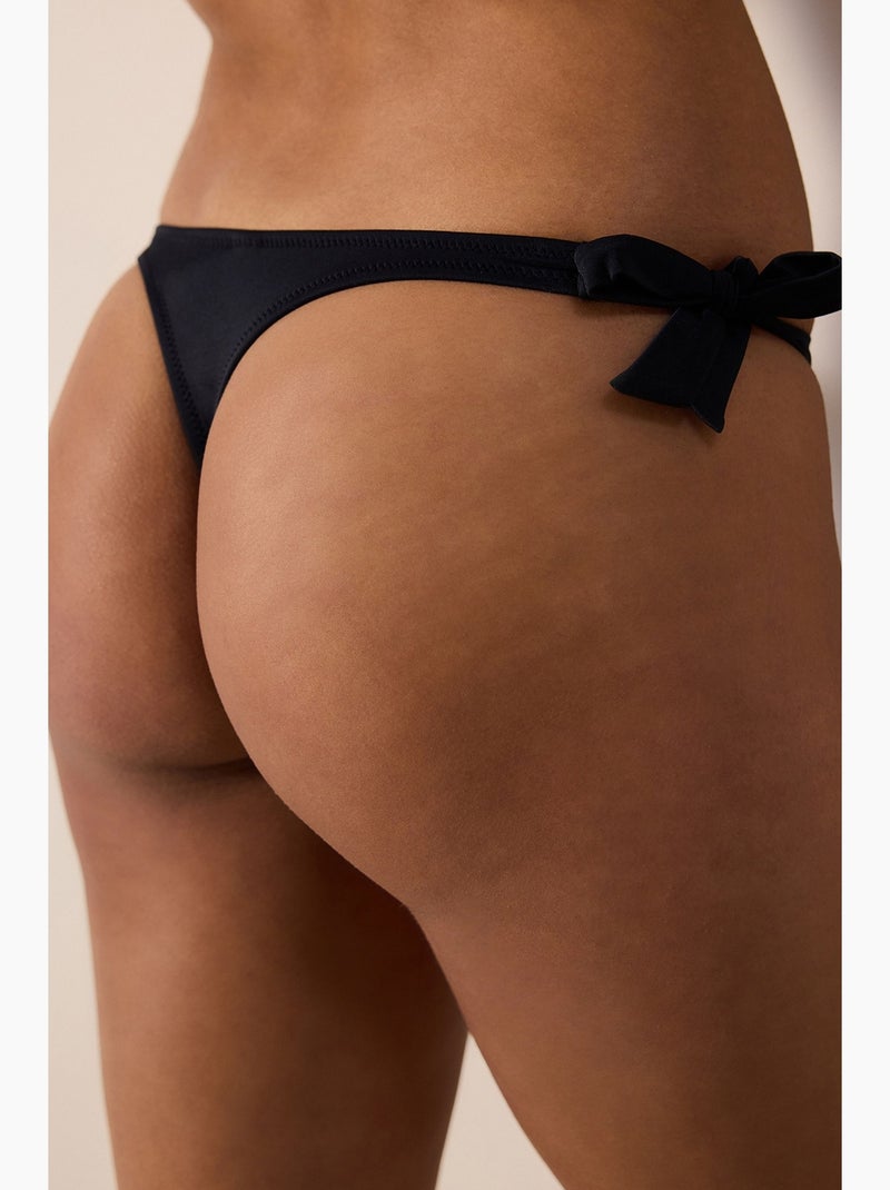 Braguita de bikini básica con tiras penti Negro - Kiabi
