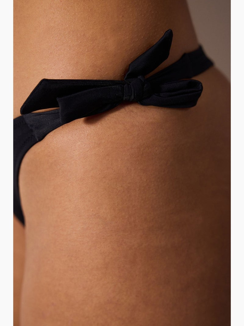 Braguita de bikini básica con tiras penti Negro - Kiabi