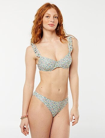 Braguita de bikini básica de flores