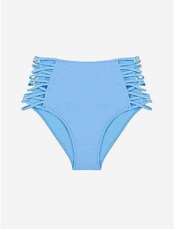 Braguita de bikini básica de tiro alto con detalle de cordones laterales penti