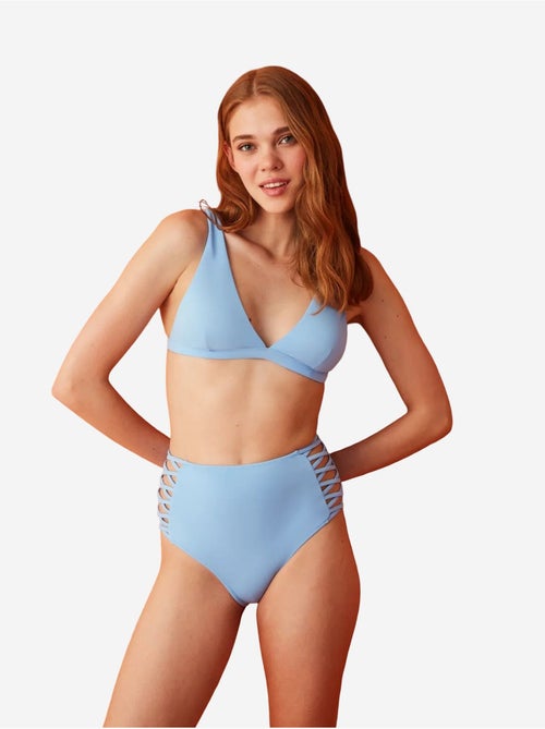 Braguita de bikini básica de tiro alto con detalle de cordones laterales penti - Kiabi Braguita de bikini básica de tiro alto con detalle de cordones laterales penti - Kiabi