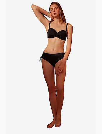Braguita de bikini básica de tiro alto con lazo penti