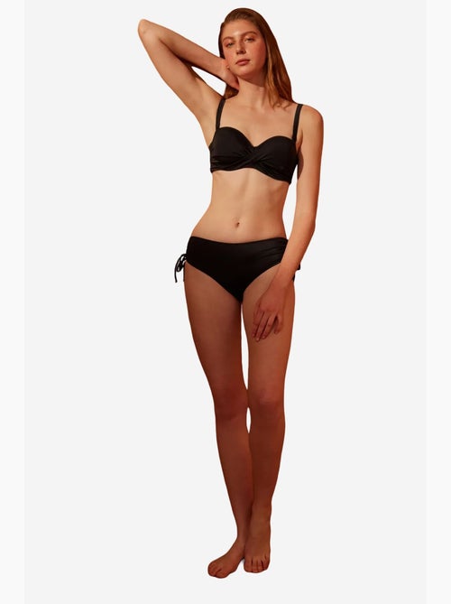 Braguita de bikini básica de tiro alto con lazo penti - Kiabi