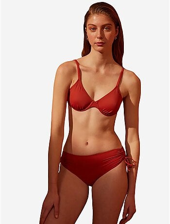 Braguita de bikini básica de tiro alto con lazo penti