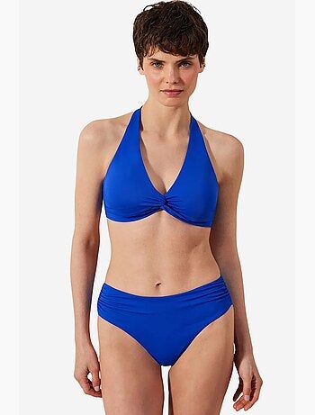 Braguita de bikini básica de tiro alto fruncida colección cornetto penti