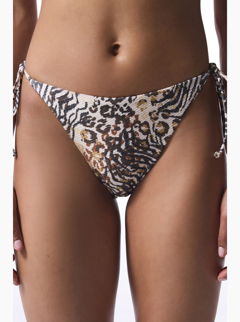 Braguita de bikini brissa con estampado de leopardo penti Blanco Negro - Kiabi
