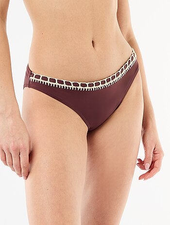 Braguita de bikini con bordes de macramé