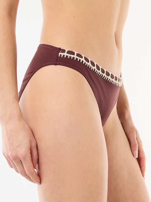Braguita de bikini con bordes de macramé - Kiabi