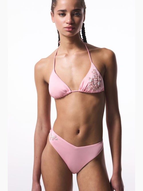 Braguita de bikini con detalle de cuentas y corte en v penti - Kiabi Braguita de bikini con detalle de cuentas y corte en v penti - Kiabi