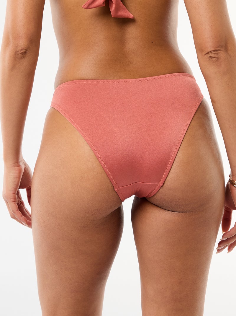 Braguita de bikini con flor en relieve Rojo - Kiabi