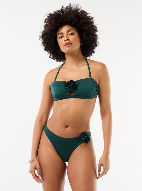 Braguita de bikini con flor en relieve - Kiabi